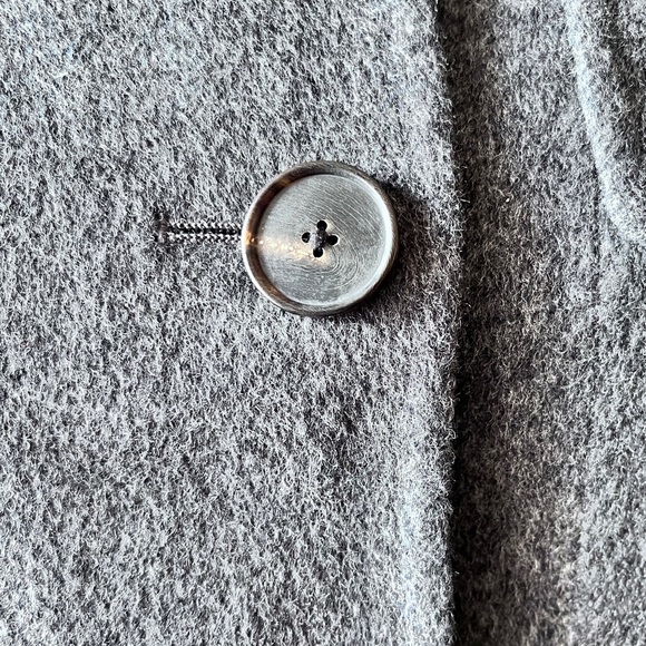 CARVEN Minimalist Gray Wool Cashmere Scandi Girl Coat Size 34 US S - Picture 9 of 15